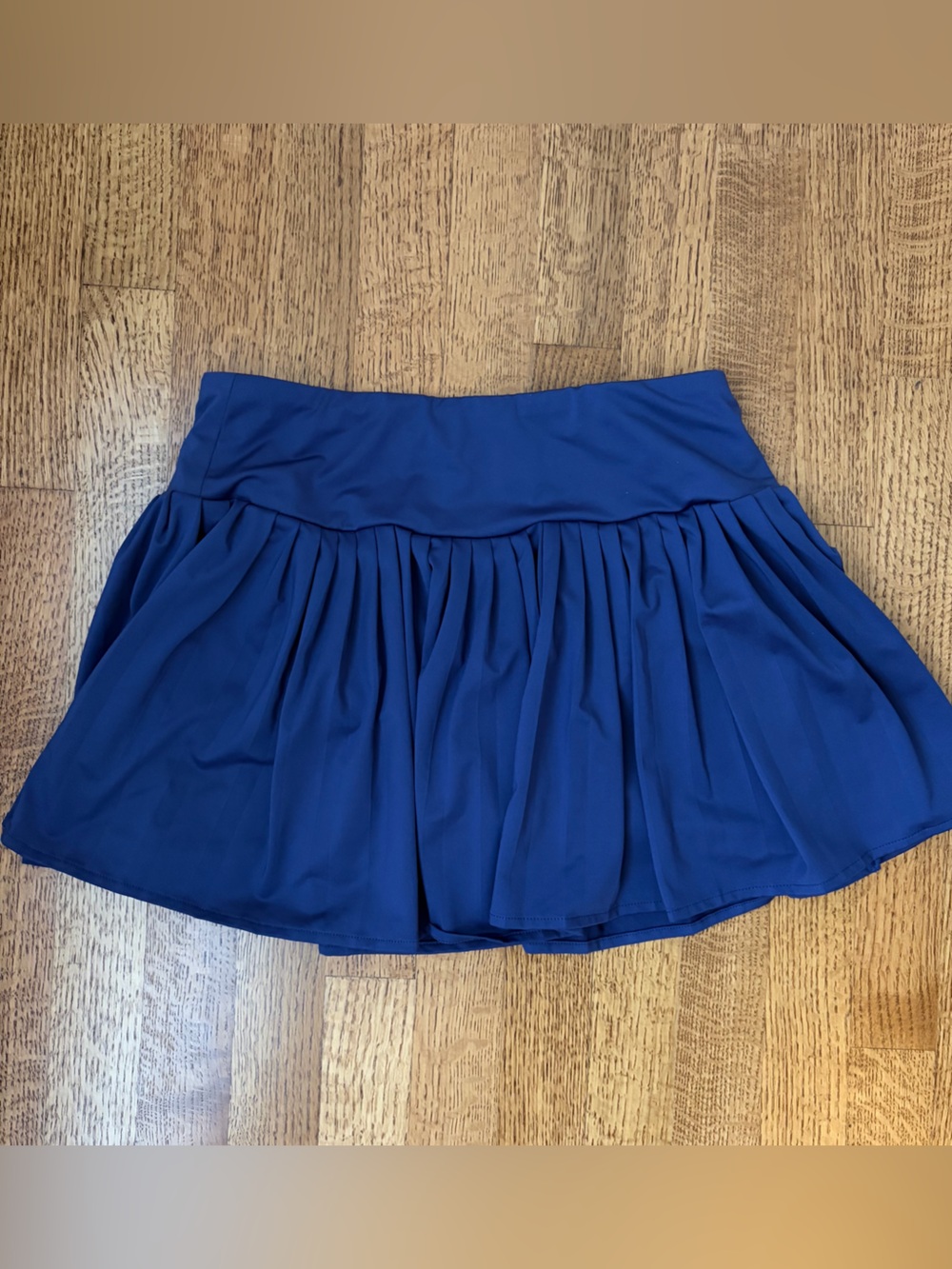 Laura Ashley Medium Pleated Golf Tennis Skort Mini Skirt Blue Stretch Activewear - Picture 8 of 12